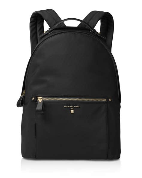 michael kors black nylon purse|Michael Kors large nylon backpack.